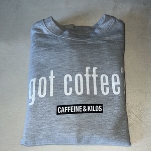 Caffeine & Kilos Crewneck Sweatshirt Size Medium